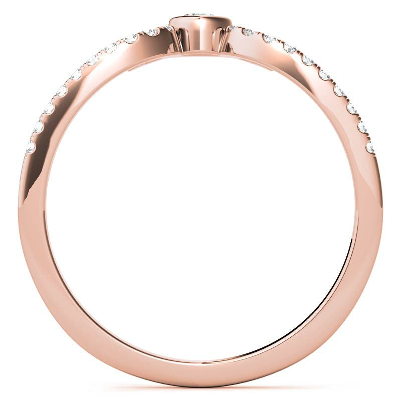 Unique Round and Pear Moissanite Stackable Band
