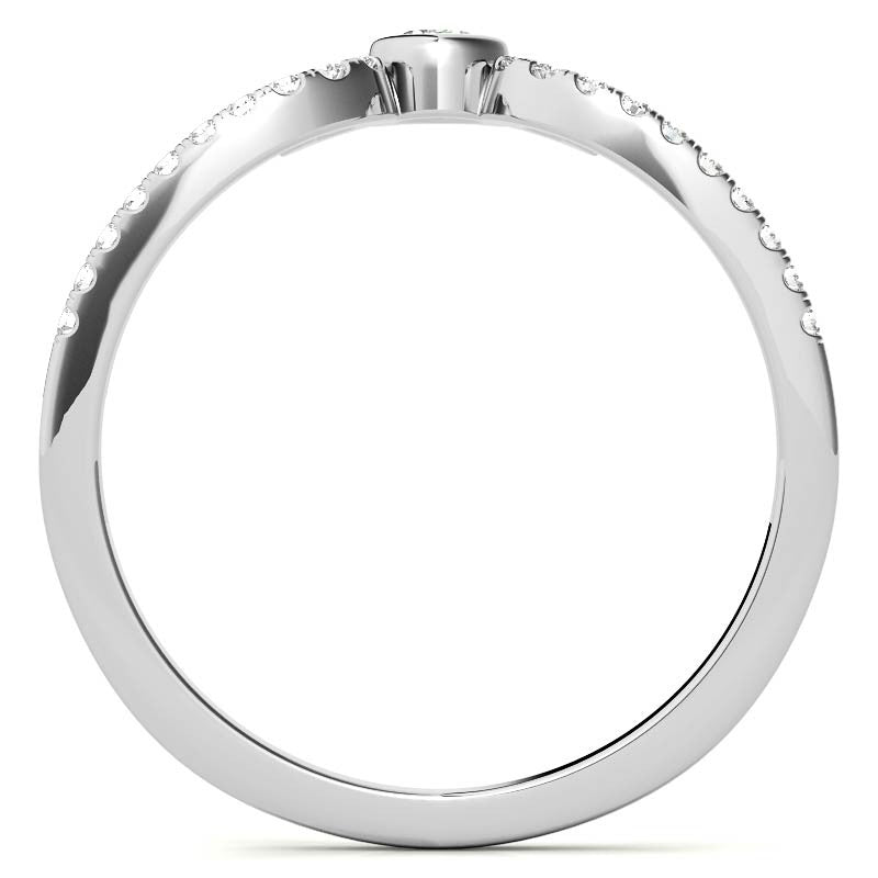Unique Round and Pear Moissanite Stackable Band