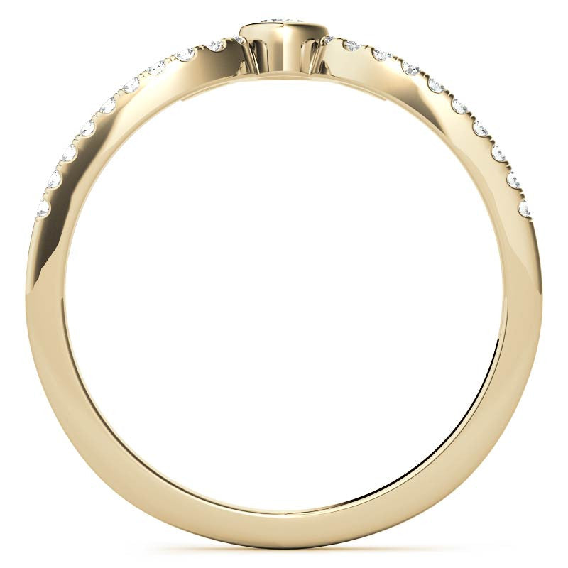Unique Round and Pear Moissanite Stackable Band