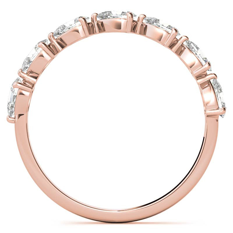 7-Stone 4x2.5mm Pear Moissanite Stackable Band