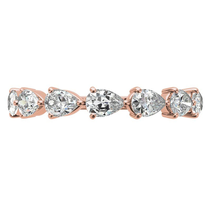 7-Stone 4x2.5mm Pear Moissanite Stackable Band