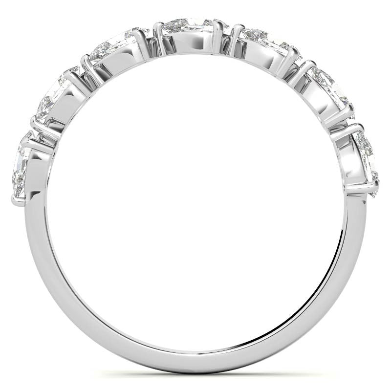 7-Stone 4x2.5mm Pear Moissanite Stackable Band