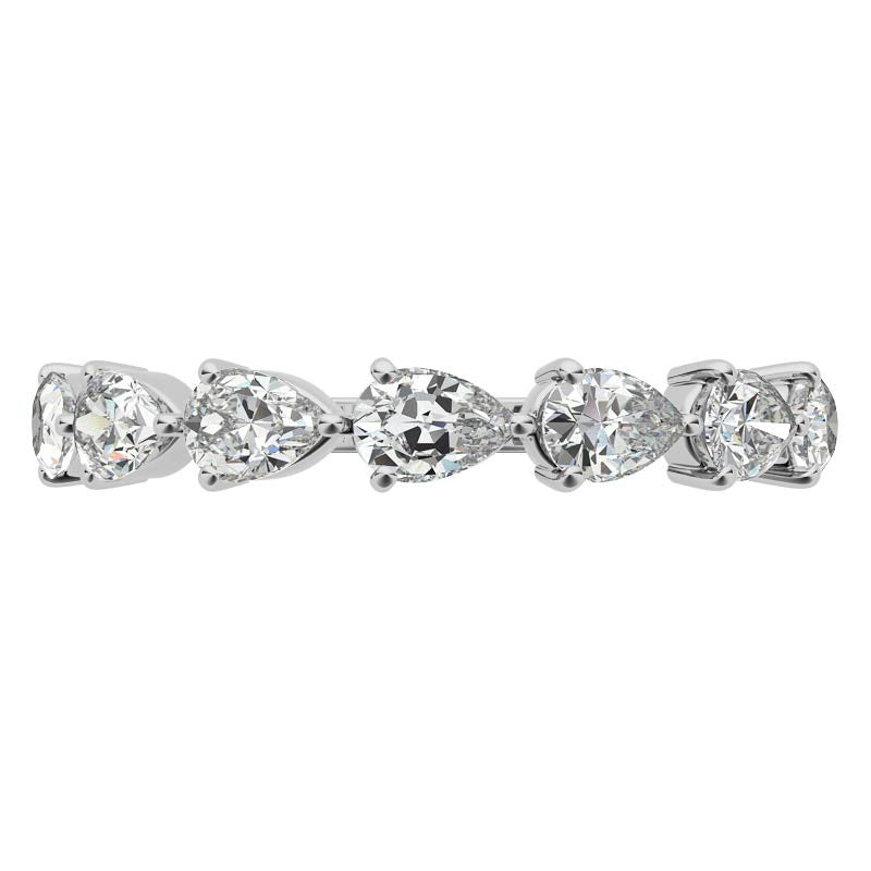 7-Stone 4x2.5mm Pear Moissanite Stackable Band