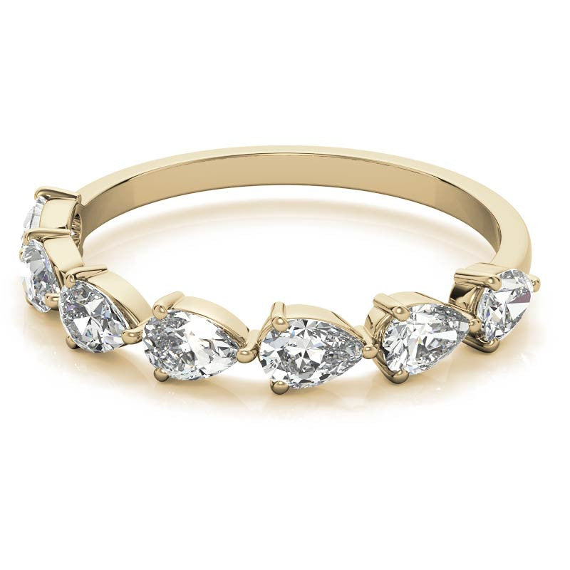 7-Stone 4x2.5mm Pear Moissanite Stackable Band