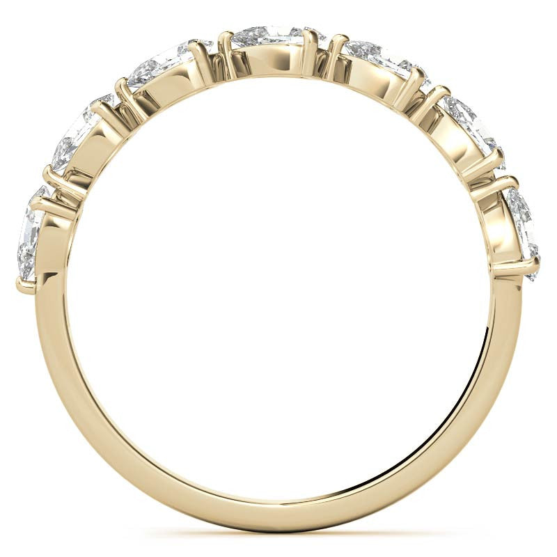 7-Stone 4x2.5mm Pear Moissanite Stackable Band