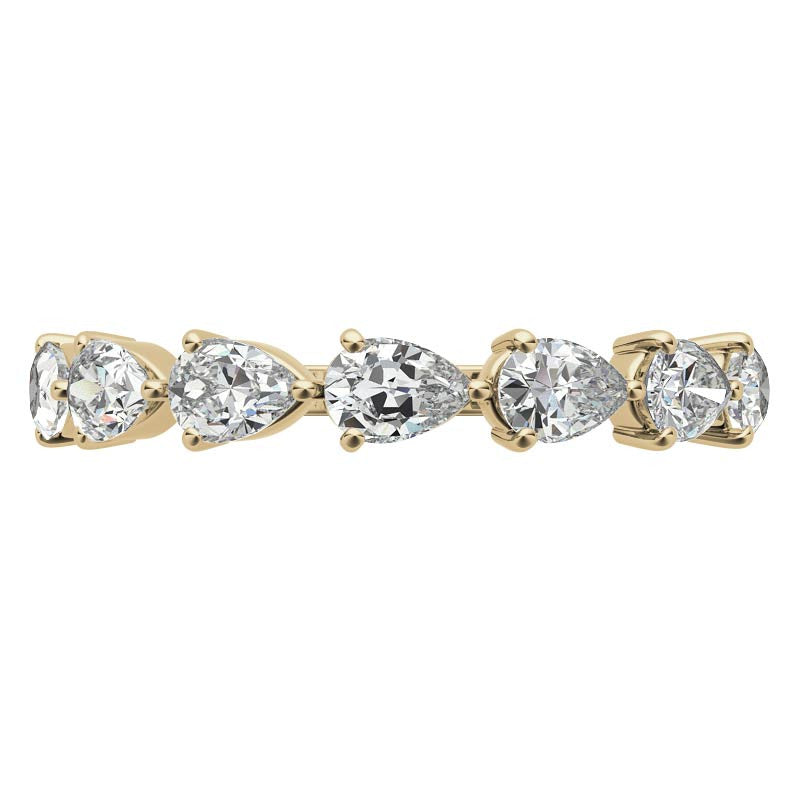 7-Stone 4x2.5mm Pear Moissanite Stackable Band