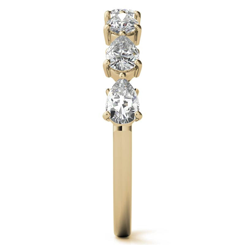 7-Stone 4x2.5mm Pear Moissanite Stackable Band