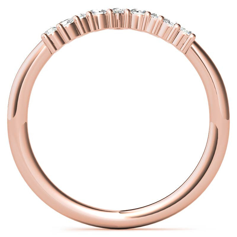 Round and Marquise Moissanite Stackable Band
