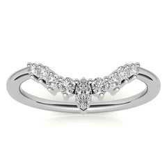 Round and Marquise Moissanite Stackable Band