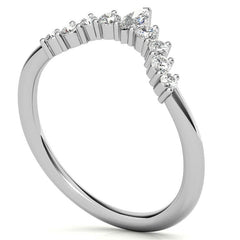 Round and Marquise Moissanite Stackable Band