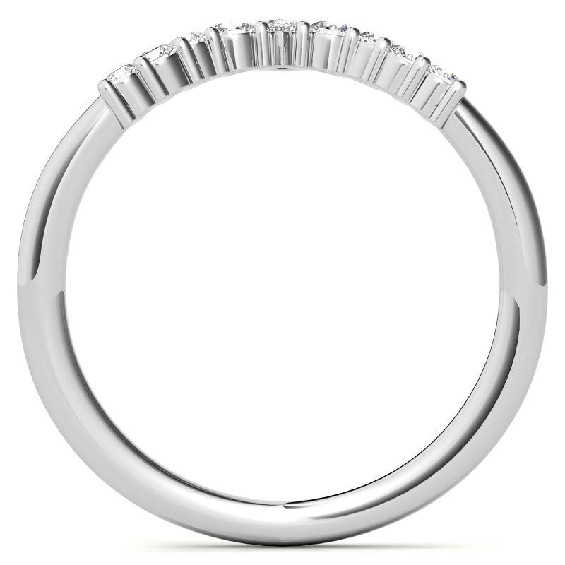 Round and Marquise Moissanite Stackable Band