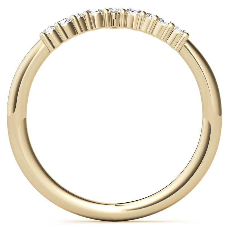 Round and Marquise Moissanite Stackable Band