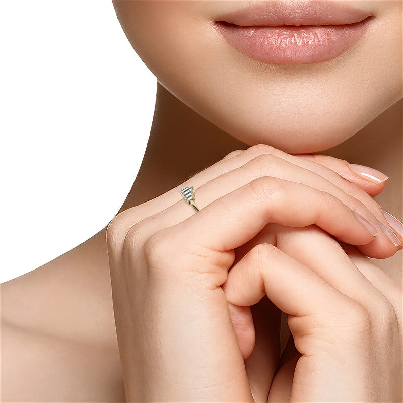 Unique 5-Stone Baguette Diamond Stackable Band