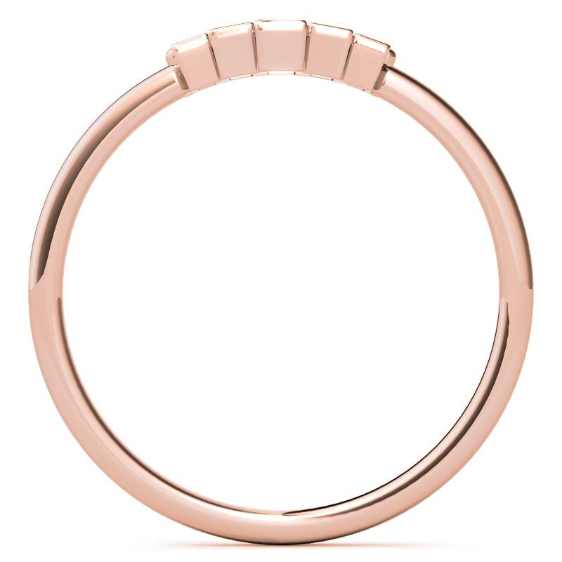 Unique 5-Stone Baguette Diamond Stackable Band