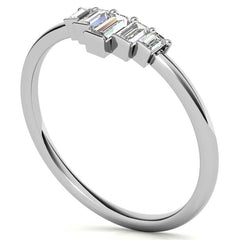 Unique 5-Stone Baguette Diamond Stackable Band