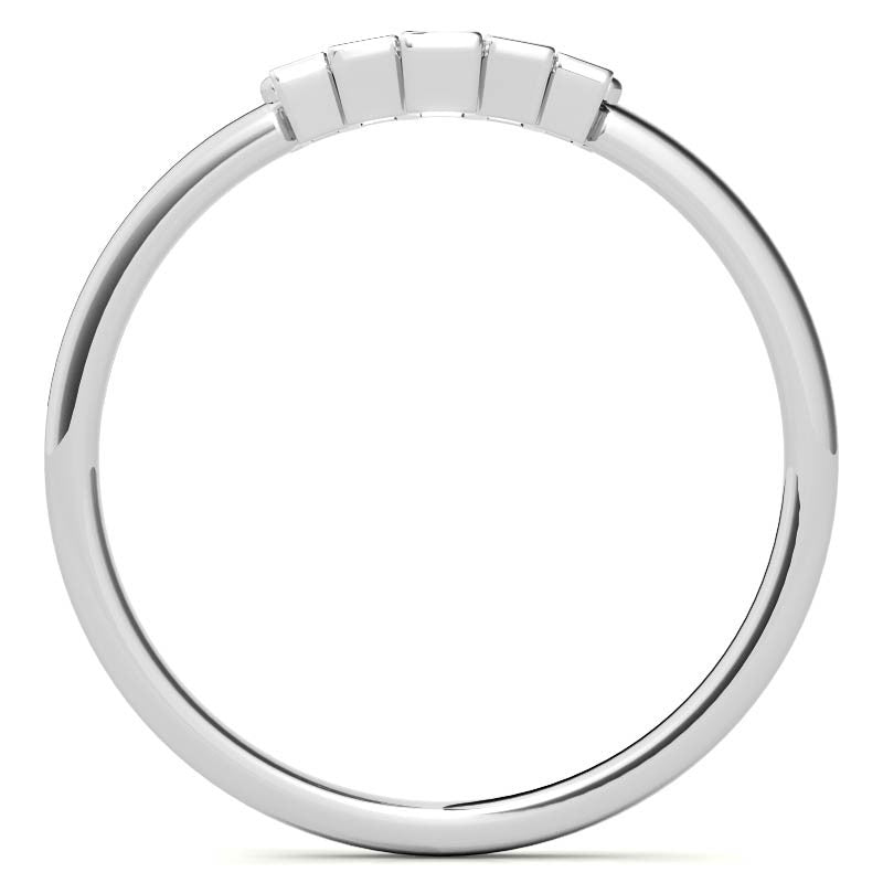 Unique 5-Stone Baguette Diamond Stackable Band