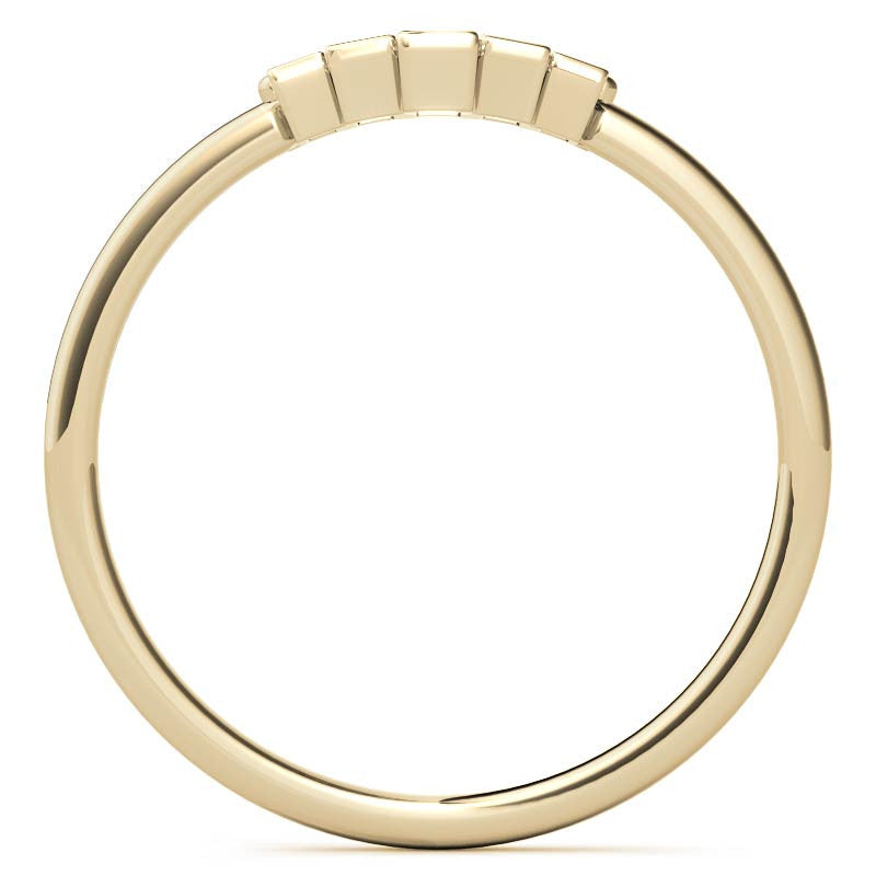 Unique 5-Stone Baguette Diamond Stackable Band