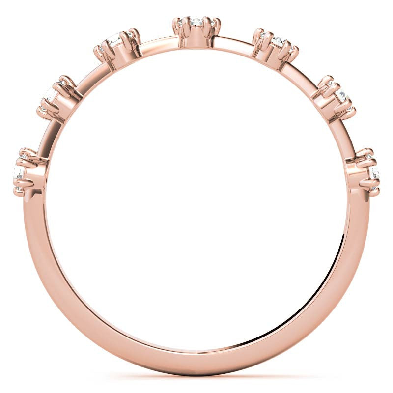 Petite 6-Prong Round Brilliant Moissanite Stackable Band