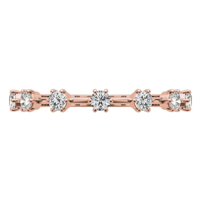 Petite 6-Prong Round Brilliant Moissanite Stackable Band