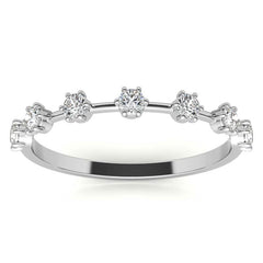 Petite 6-Prong Round Brilliant Moissanite Stackable Band