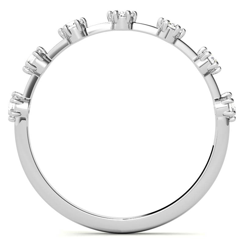 Petite 6-Prong Round Brilliant Moissanite Stackable Band