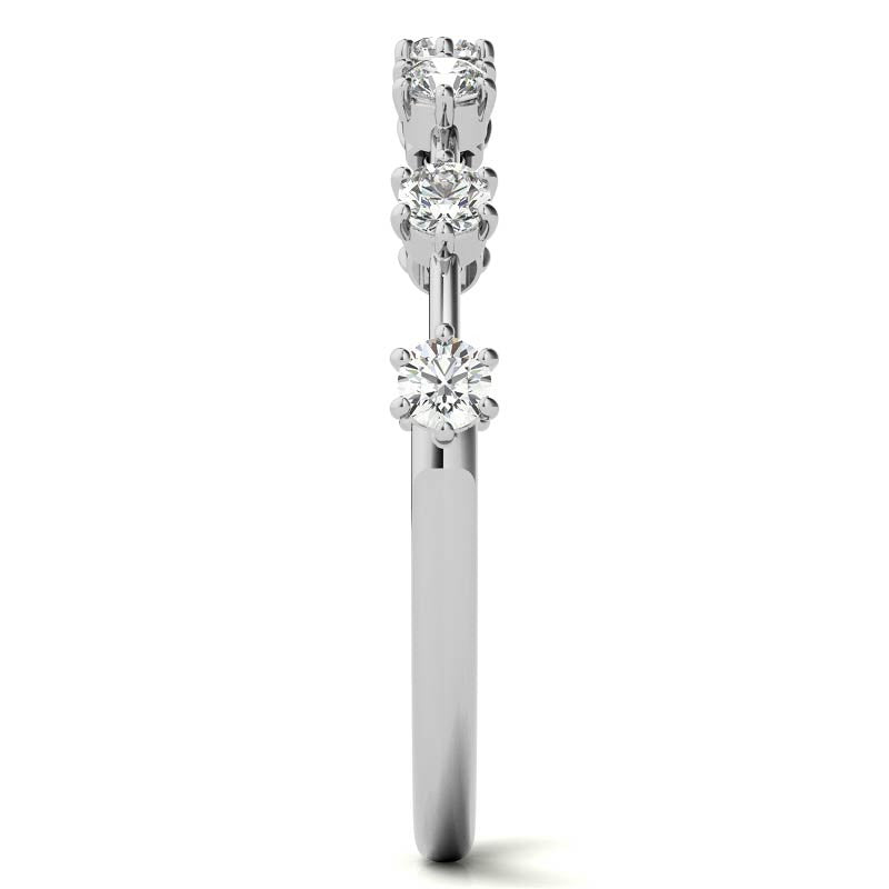 Petite 6-Prong Round Brilliant Moissanite Stackable Band