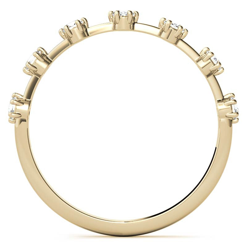 Petite 6-Prong Round Brilliant Moissanite Stackable Band