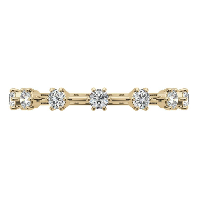 Petite 6-Prong Round Brilliant Moissanite Stackable Band