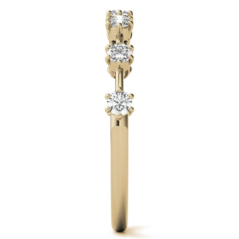 Petite 6-Prong Round Brilliant Moissanite Stackable Band