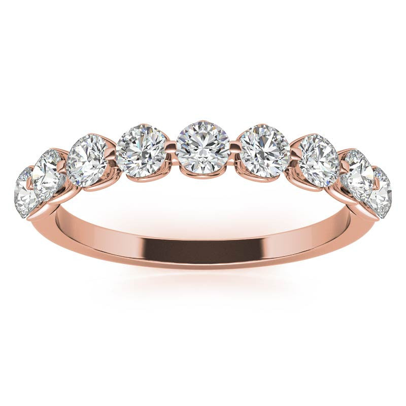 9-Stone 3mm Round Brilliant Moissanite Stackable Band