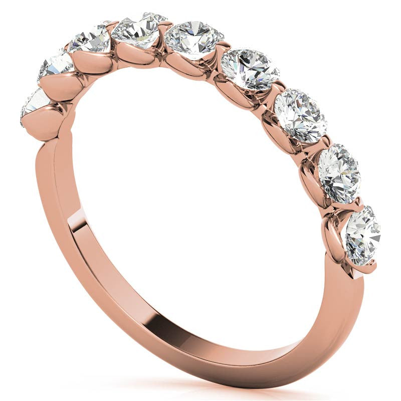 9-Stone 3mm Round Brilliant Moissanite Stackable Band