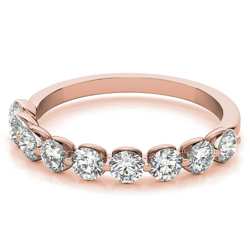 9-Stone 3mm Round Brilliant Moissanite Stackable Band