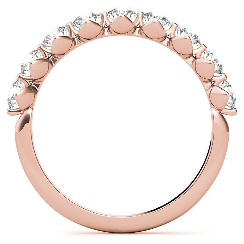 9-Stone 3mm Round Brilliant Moissanite Stackable Band