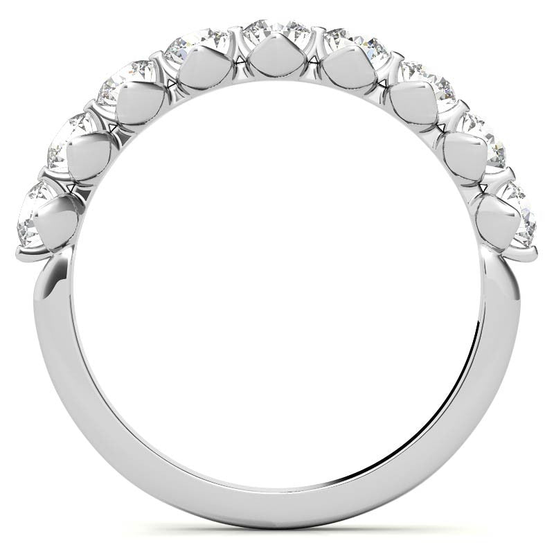 9-Stone 3mm Round Brilliant Moissanite Stackable Band