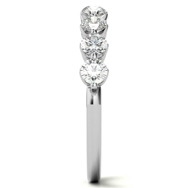 9-Stone 3mm Round Brilliant Moissanite Stackable Band