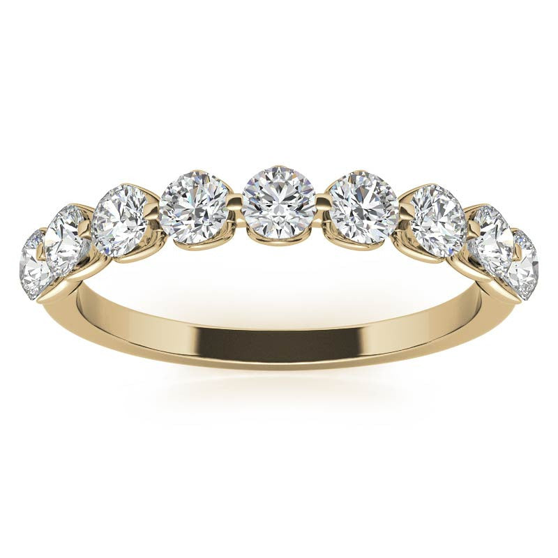 9-Stone 3mm Round Brilliant Moissanite Stackable Band