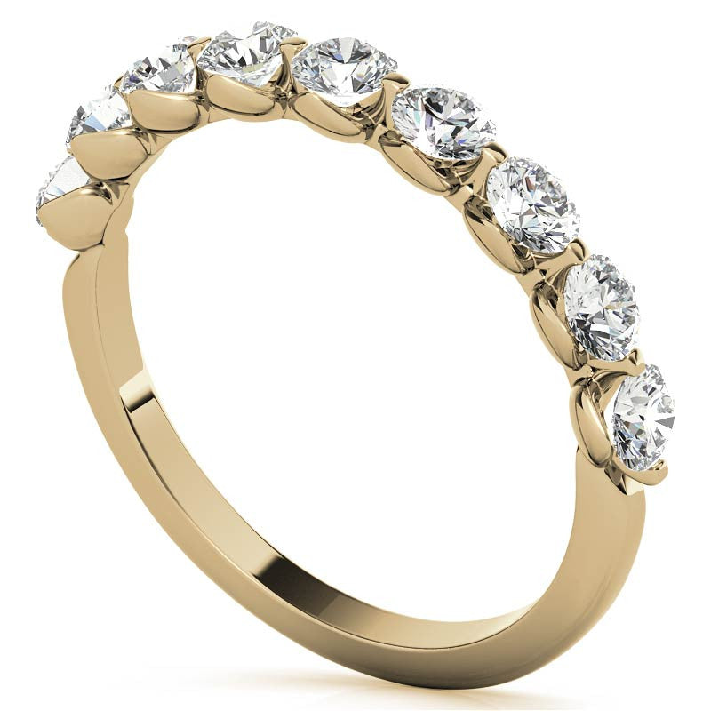 9-Stone 3mm Round Brilliant Moissanite Stackable Band