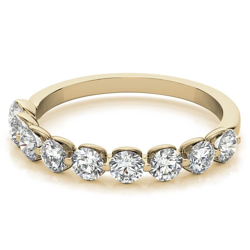 9-Stone 3mm Round Brilliant Moissanite Stackable Band