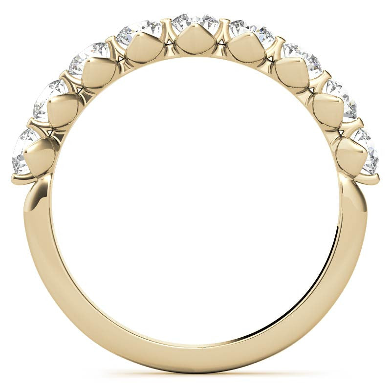 9-Stone 3mm Round Brilliant Moissanite Stackable Band