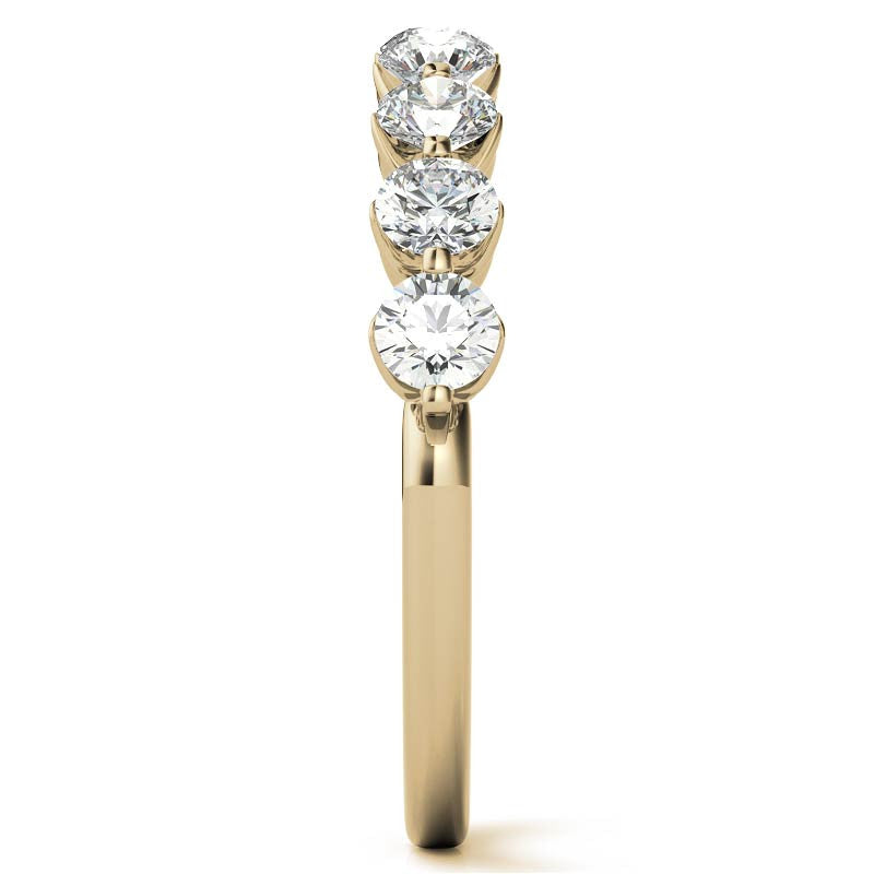 9-Stone 3mm Round Brilliant Moissanite Stackable Band