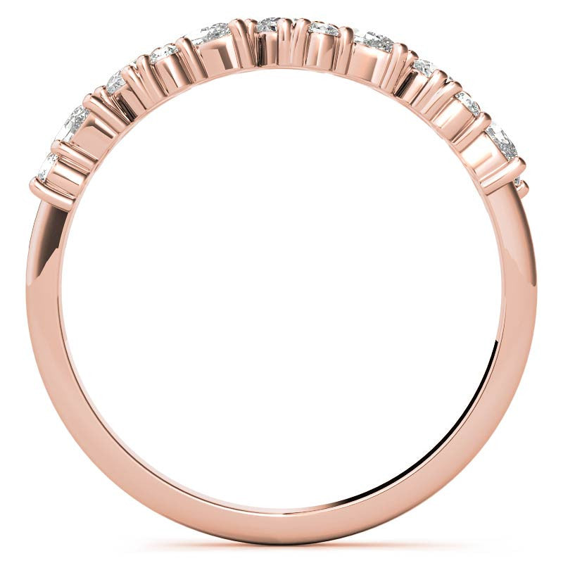 Round and Pear Diamond Stackable Band