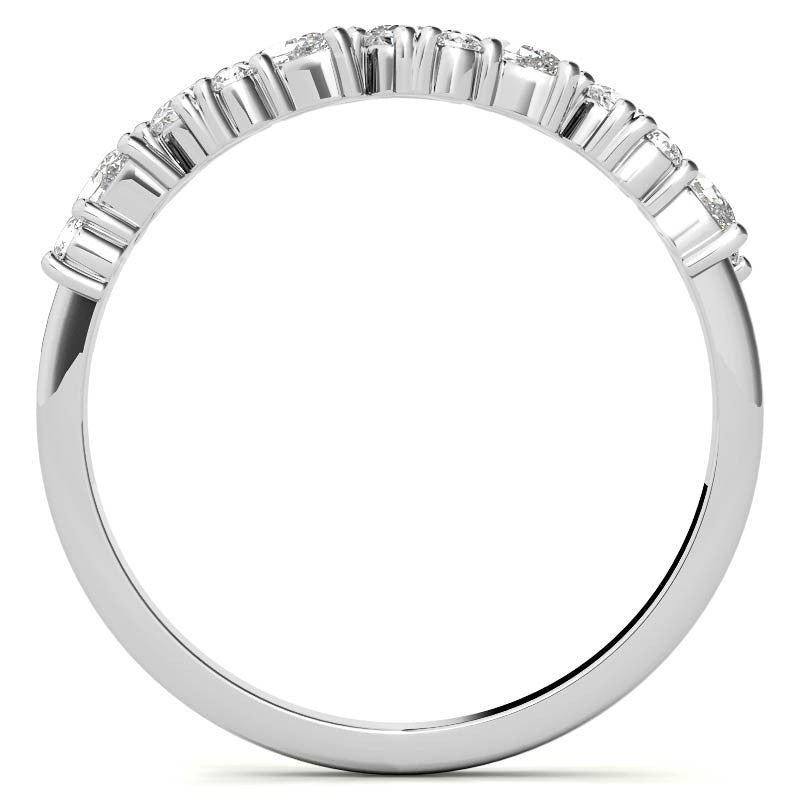 Round and Pear Diamond Stackable Band