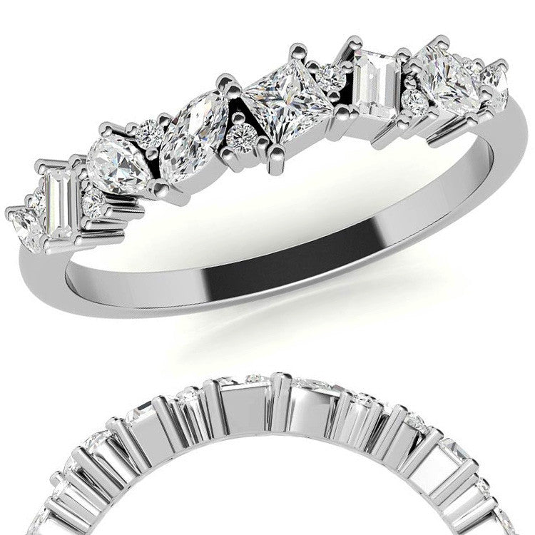 Multi-Shape Lab Grown Diamond Stackable Band