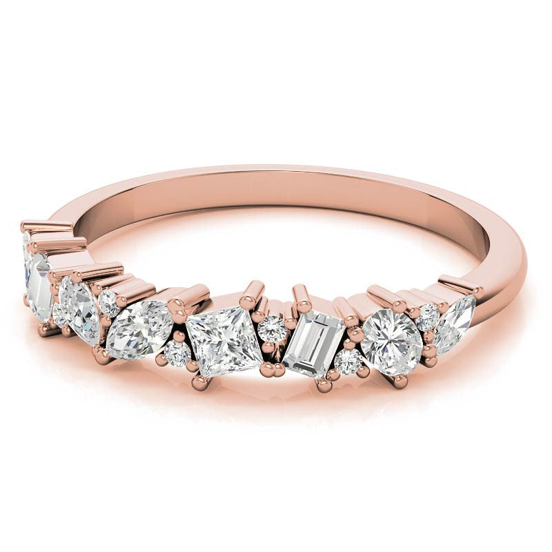 Multi-Shape Lab Grown Diamond Stackable Band