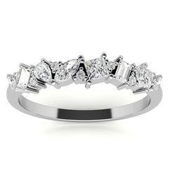 Multi-Shape Lab Grown Diamond Stackable Band
