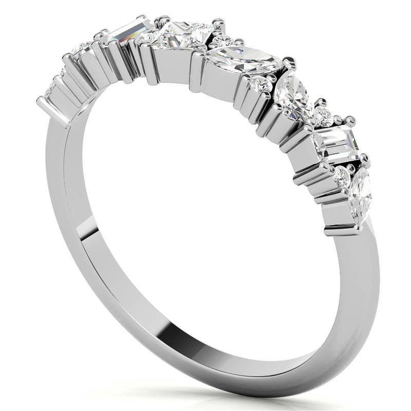 Multi-Shape Lab Grown Diamond Stackable Band