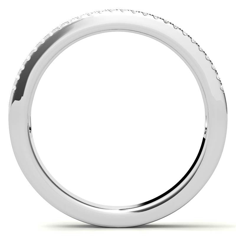 Round and Baguette Diamond Stackable Band