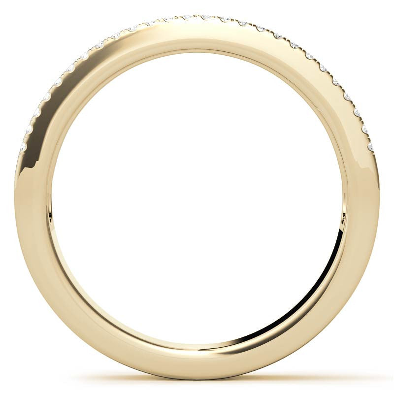 Round and Baguette Diamond Stackable Band