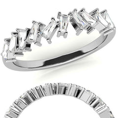 Tapered Baguette Diamond Stackable Band