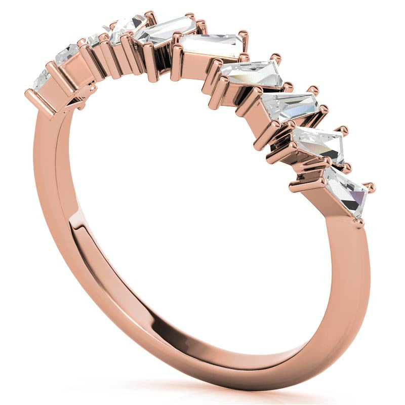 Tapered Baguette Diamond Stackable Band